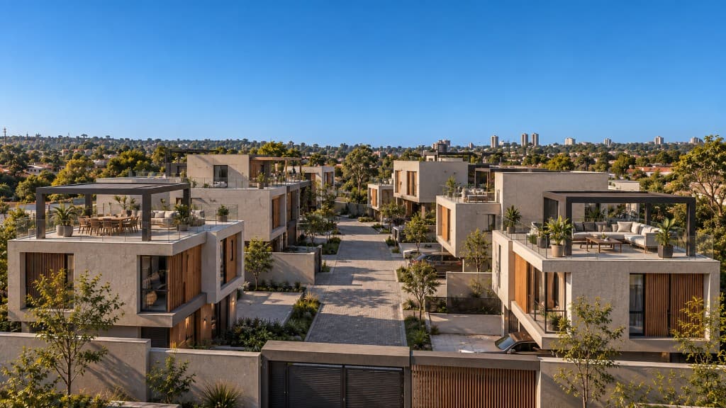 Vista de condomínio residencial